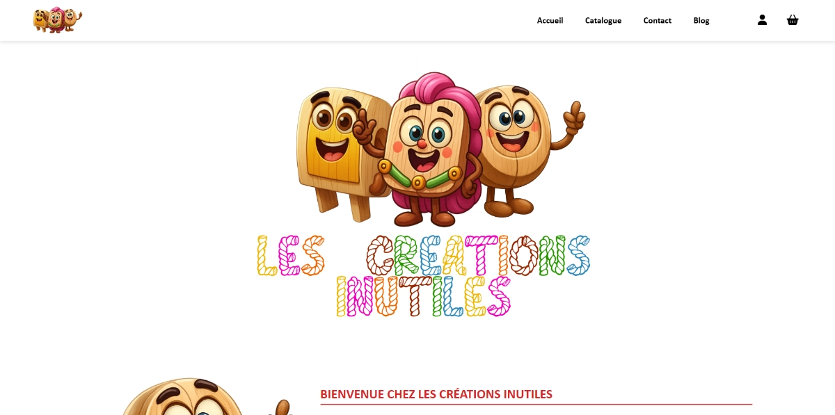 Création site e-commerce Les créations Inutiles
